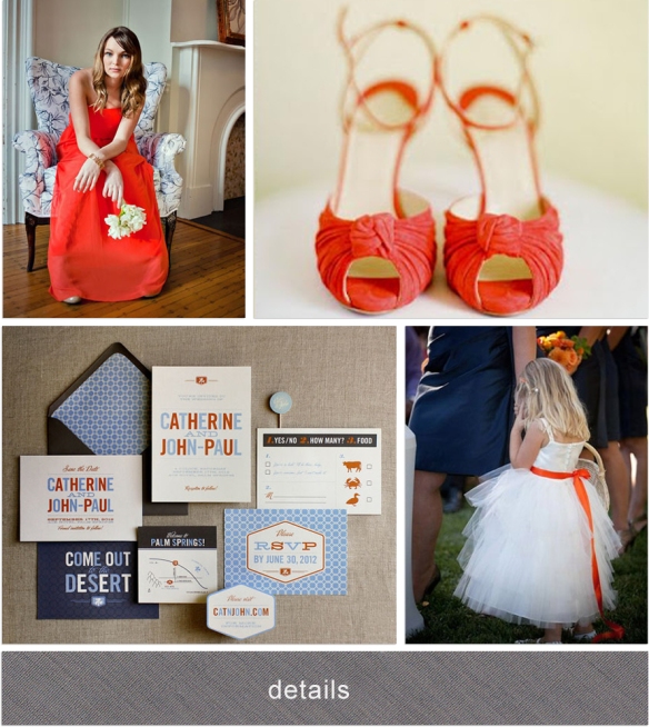 tangerine tango bridesmaid dress shoes wedding invitation flower girl dress sash 